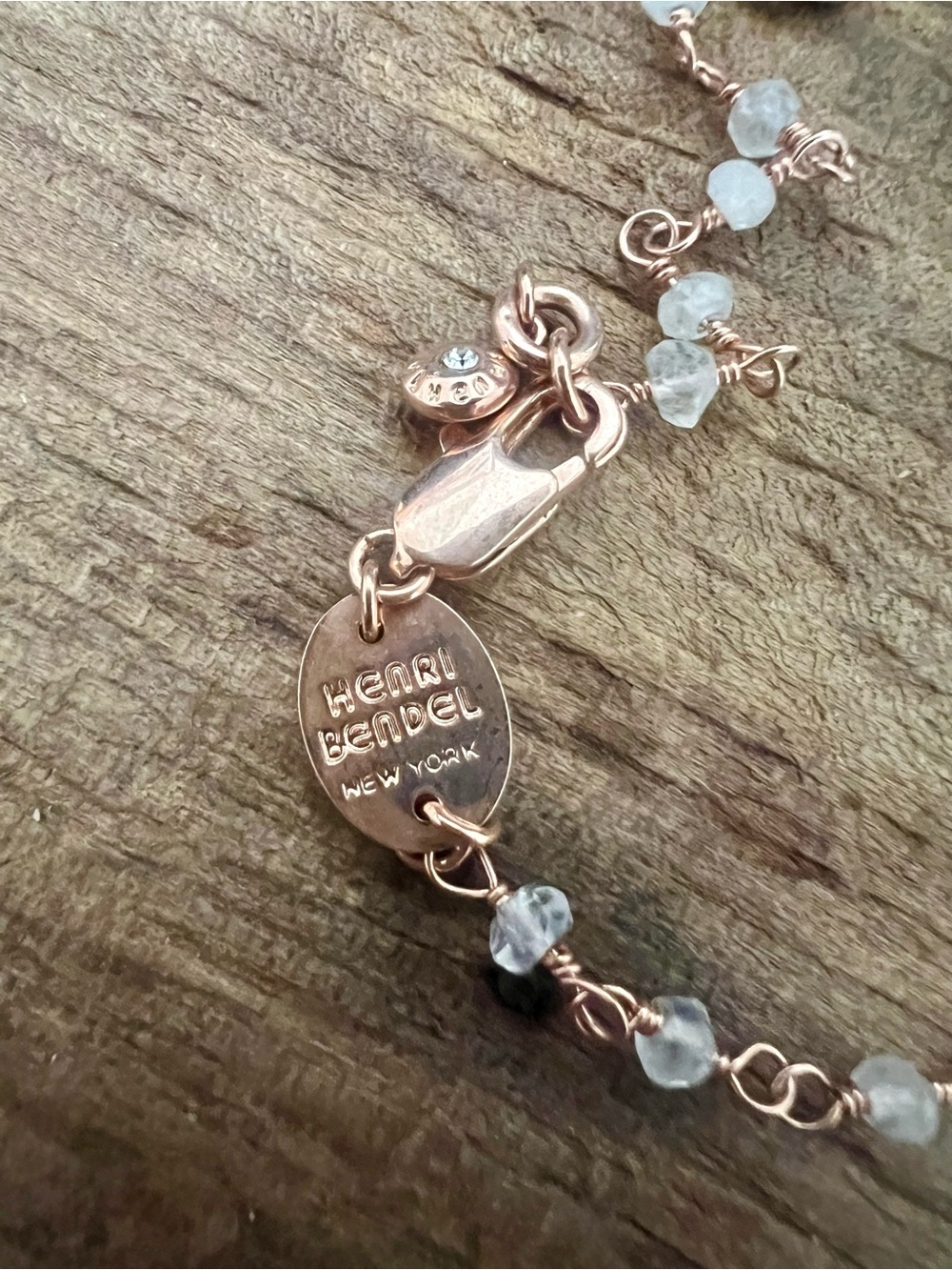 Henri Bendel Rose Gold toned Disc Necklace, 36 inches - Picture 4 of 4